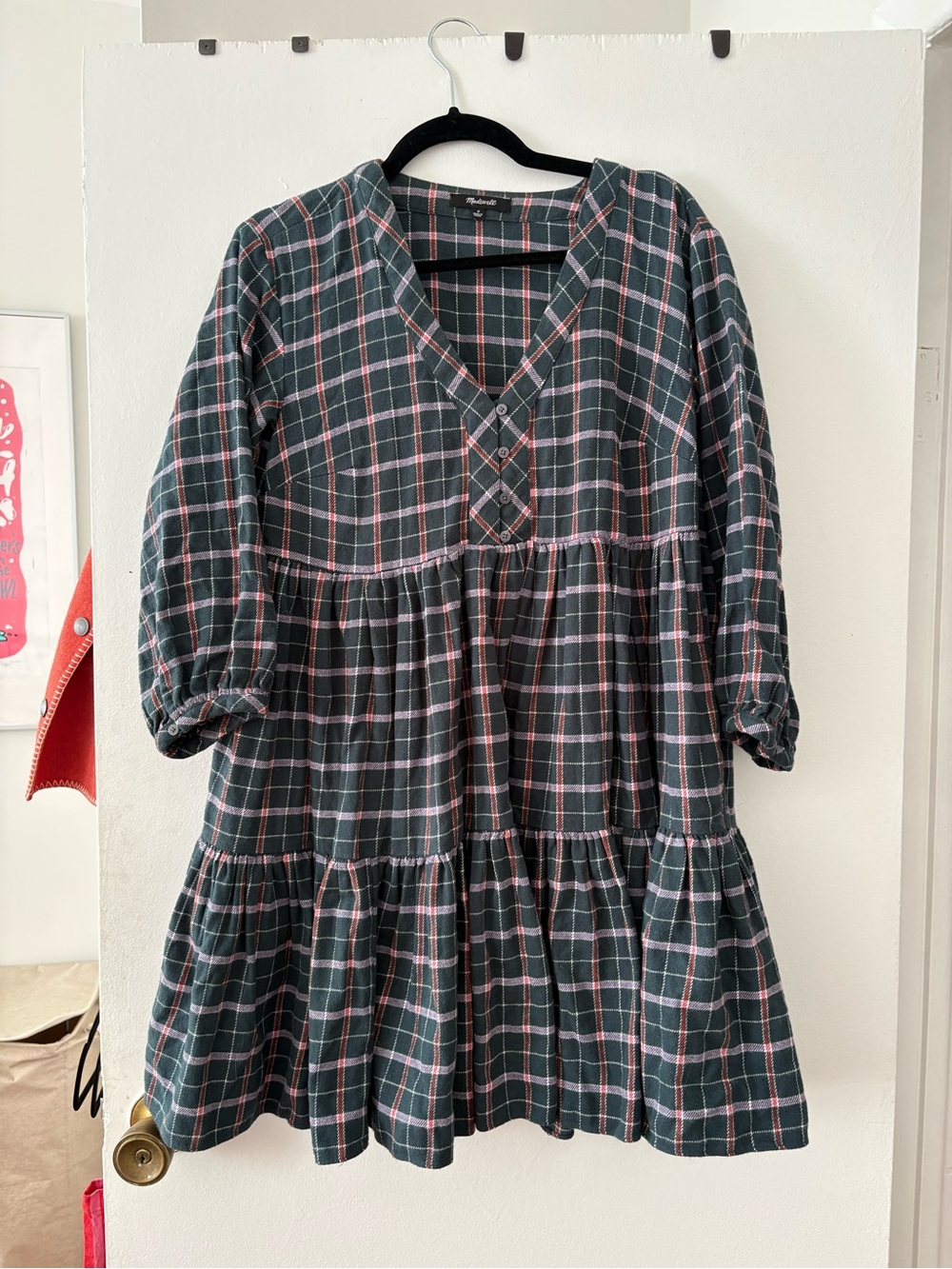 Plaid flannel Madewell dress